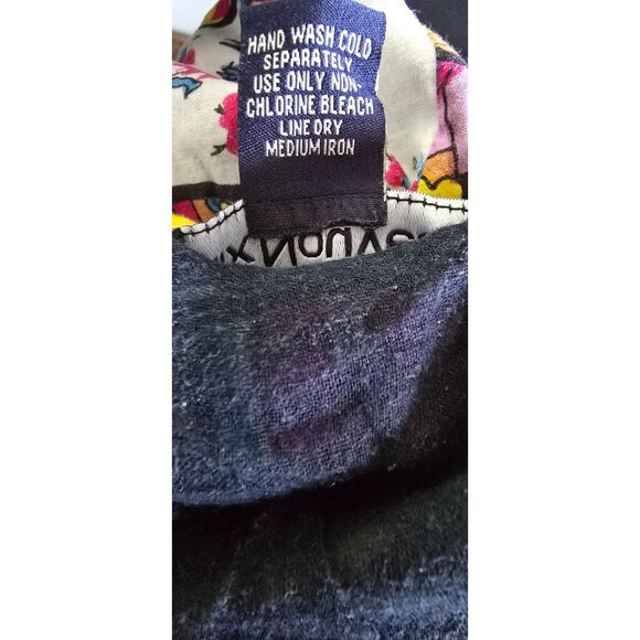 VTG. Skirt Artsy Paint Splash Pattern Skirt Size 12 - Picture 6 of 7